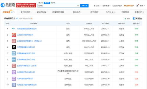 刘诗诗吴奇隆已无共同关联公司